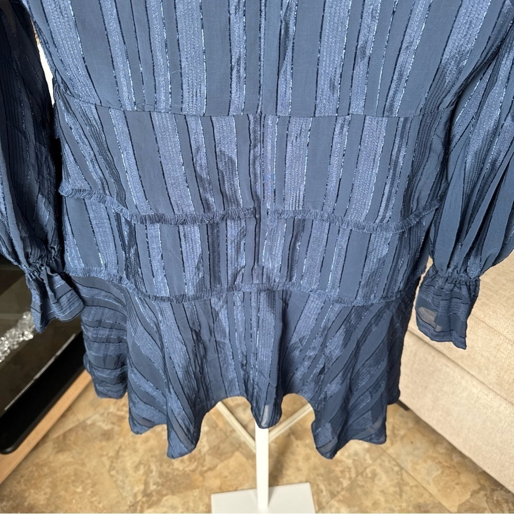 Finders Keepers Soraya Navy Blue Mini Dress Size XL NWT - Picture 12 of 16